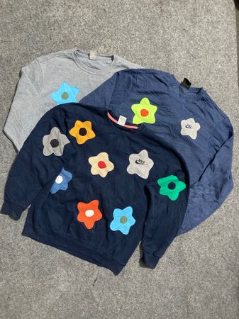 Upcycle Nike Flower Sweatshirt