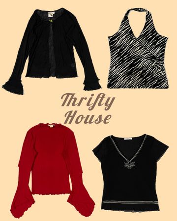 Alt Girl Red & Black Y2k Tops(TH/201)