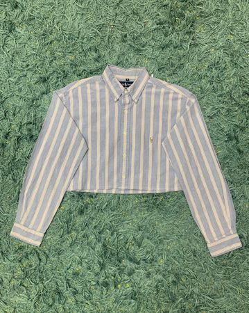 Upcycled Ralph Lauren Crop Tops Check & Stripes