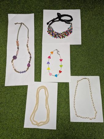 (FV-916) Trendy handgemachte Perlen- und Perlennacken für Mädchen