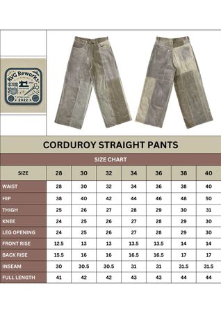 Upcycled Panelled Corduroy Trousers
