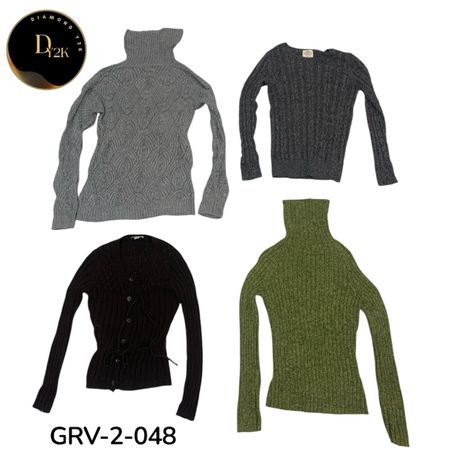 Retro Y2K Cable Net Sweater – Cozy & Trendy Knitwear (GRV-2-048)