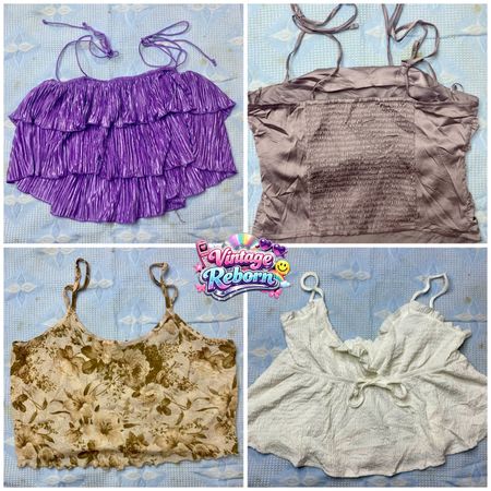 Y2K Vintage Cami & Halter Top Bundle (VR-220)