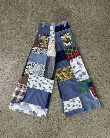 Upcycled Patchwork-Print-Hose