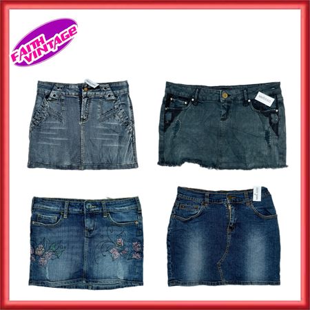 Conjunto de Faldas Cortas de Denim (FV-568)