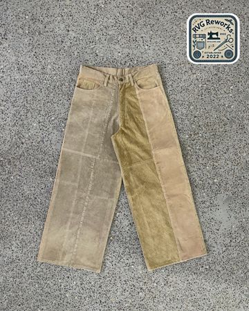 Upcycled Panelled Corduroy Trousers