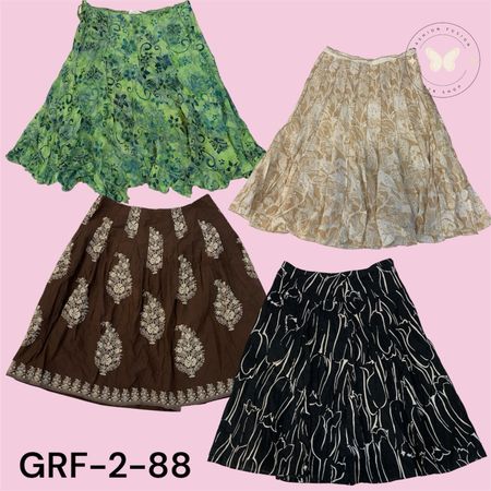 Casual Cotton Printed Skirt – Comfortable Daily Wear  (GRF-2-88)