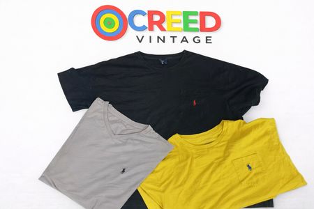 CR6502 Vintage Polo Round Neck T-Shirts