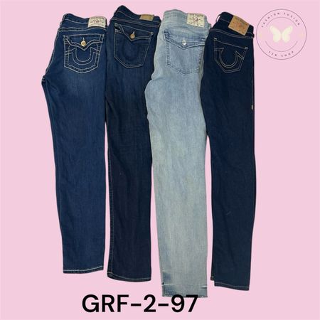 1.	True Religion Women’s Halle Skinny Jeans – Dark Wash Stretch Denim  (GRF-2-97)