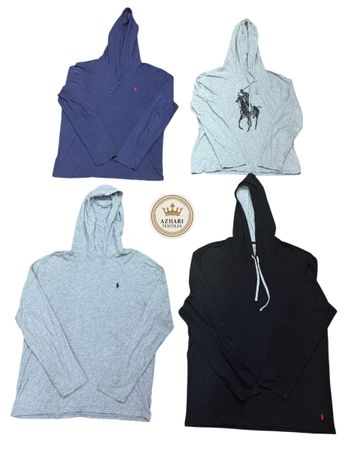 Polo Langarm Hoodie-T-Shirt