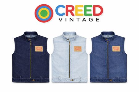 cr1289 Creed Vintage – Reworked Denim Moto Vest