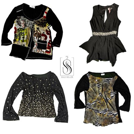 Y2K black gothic full sleeve tops (SS-006)