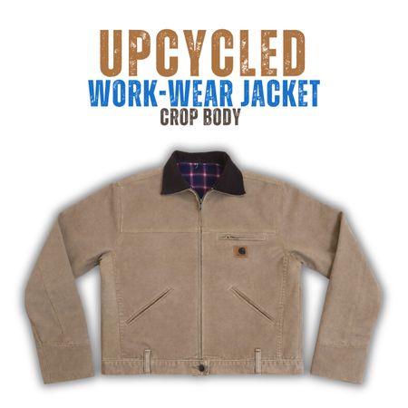 Jaqueta de trabalho cropped reciclada