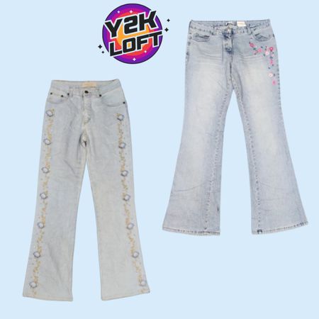 Y2K Embellished Flared Jeans