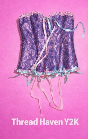 TH # 01 Y2K Lace-Up Corset Top