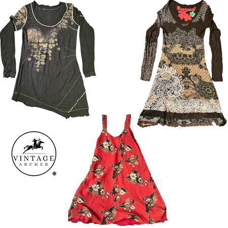 Vestidos Terrosos e de Festa Y2K: 7 Peças M-8