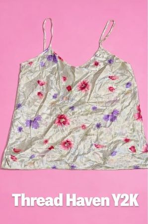 TH # 26 Y2K Mixed Silk & Net Crop Top