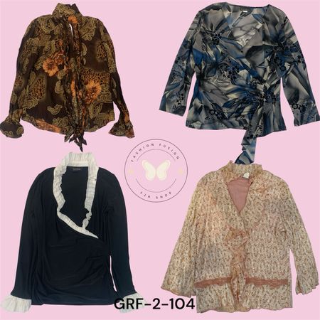 Blusa in tessuto poliestere con stampa floreale per donne – Abbigliamento alla moda per tutti i giorni (GRF-2-42)