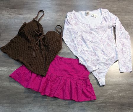 3701 - Pink Victoria's secret pink ¼ Zip Cami top Skirt