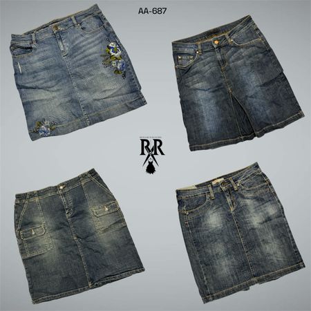 Y2K It Girl Denim Midi Skirts (AA-687)