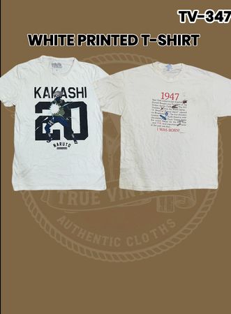 Camiseta blanca estampada Av-347