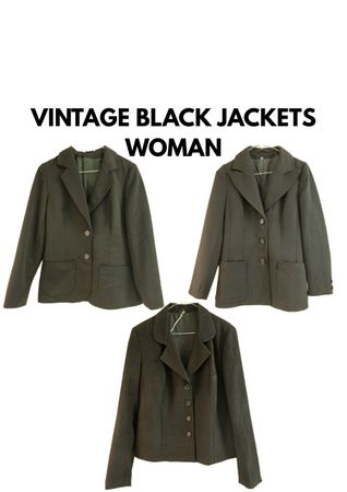 Vintage black jackets women