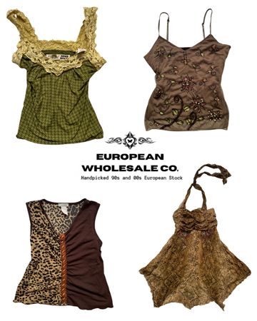 Y2K Earthy Toned Cami Tops