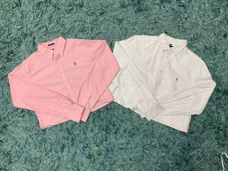 Tops Cropped Upcycled Polo Ralph Lauren