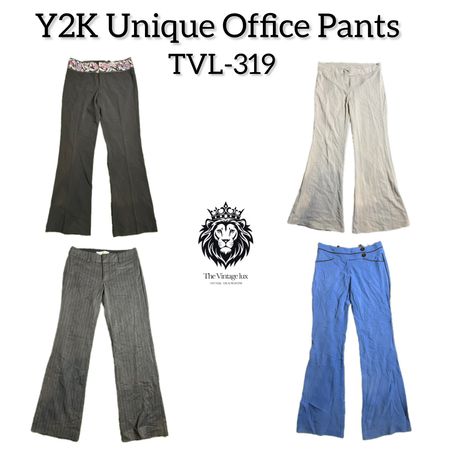 Y2K Unique Office Flare Pants (TVL-319)