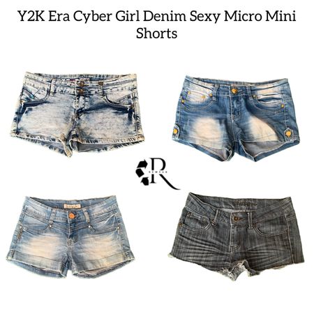 Y2K Era Cyber Girl Denim Mini Shorts RW-1564