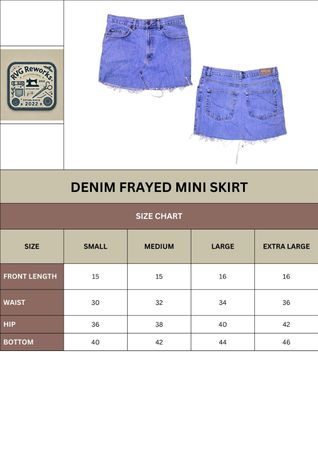 Upcycled Denim Fringe Skirt