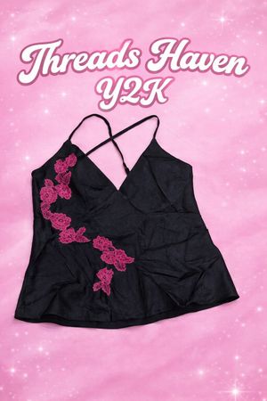 TH # 41 Y2K 2000s Satin Look Slip soie Cami Top