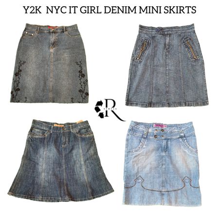 Y2K NYC IT Girl Denim Mini Skirts RW-1568