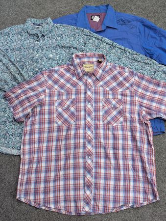 ZV1868 Wrangler Chemises à bouton-pression à 2 poches