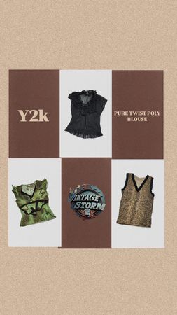 Y2K Pure Twist Poly Blouse