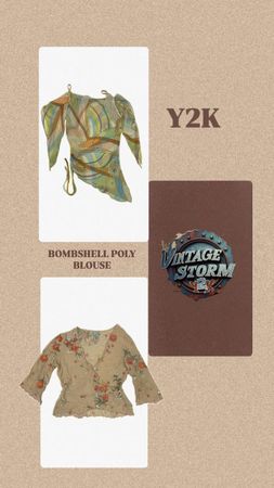 Y2K Bombshell Poly Blouse