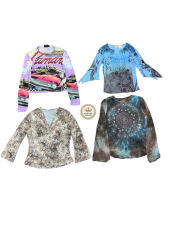 Y2K Long Slvess Mesh Tops 10 pcs At 521