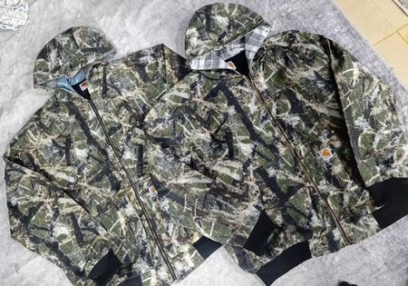 CR6597 Upcycled Carhartt Camo Hoodies