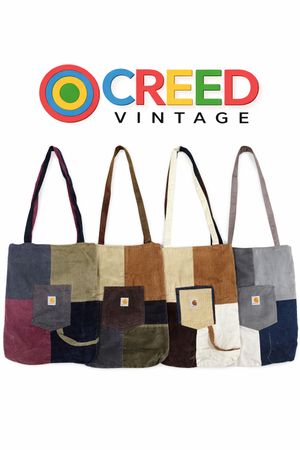 CR6605 Upcycled Corduroy Carhartt Bags