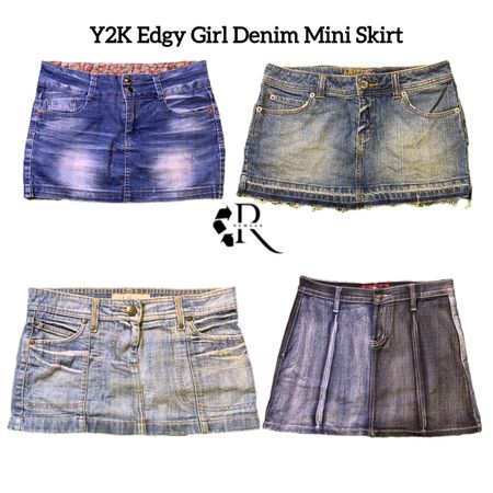 Y2K Esgy Girl Denim Mini Skirts RW-1573