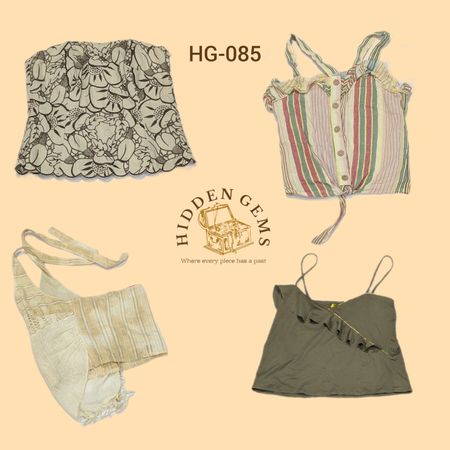 Top camicia in tonalità terrose uniche Y2K