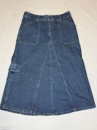 Y2K Denim Long Skirts | V-T359