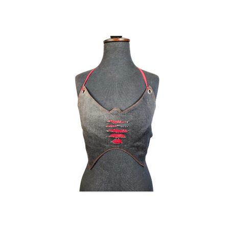 UPCYCLED BUTTERFLY DENIM TOP