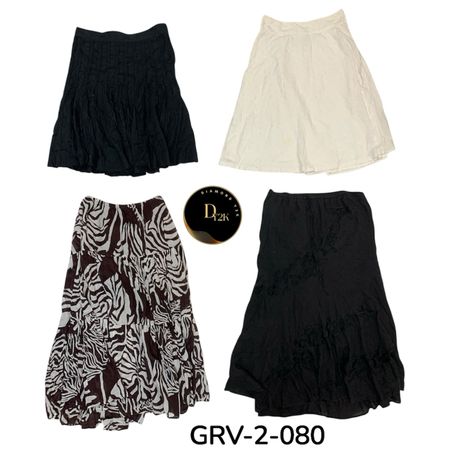 Black & White Cotton Skirt – Comfortable & Stylish Everyday Wear (GRV-2-080)