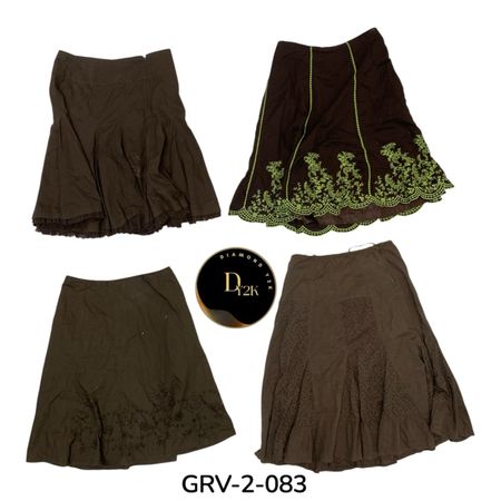 Brown Cotton Skirt – Comfortable & Stylish Everyday Wear (GRV-2-083)