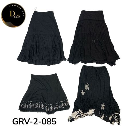 Classic Black Cotton Skirt – Comfortable Everyday Wear (GRV-2-085)