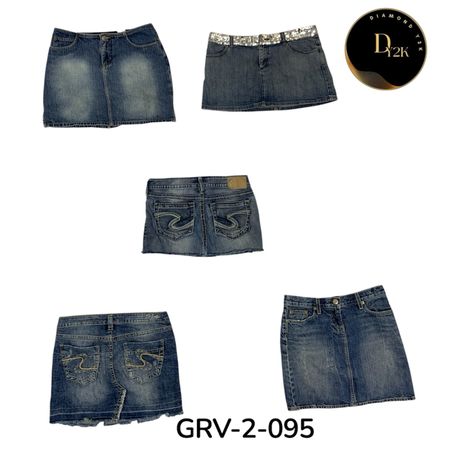 Y2K Denim Mini Skirt – Retro  (GRV-2-095)