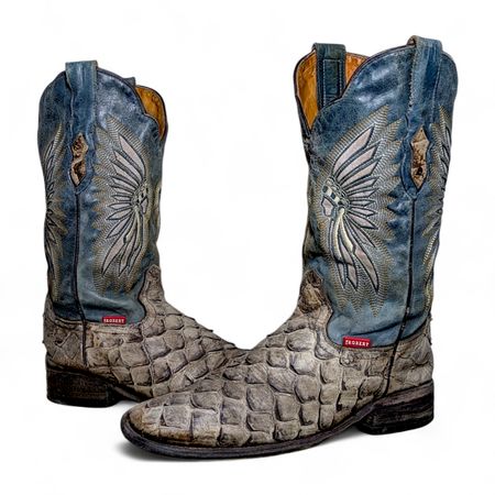SA#434 Premium Vintage Cowboy Boots • Exotisches Leder mit hochwertigem mexikanischem