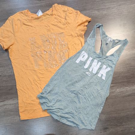 3626 - PINK, Victoria's Secret Pink Muscle Tank and Half Sleeves T-Shirts