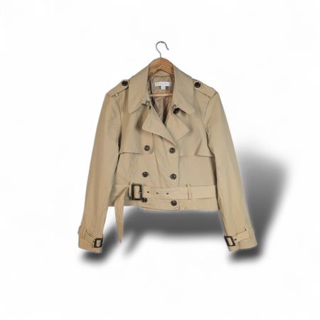 UPCYCLED CROP TRENCH COAT